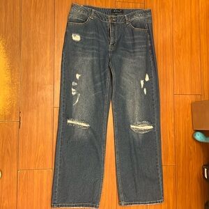 Frayed blue jeans -Midiross
